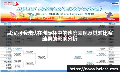 武汉羽毛球队在洲际杯中的速度表现及其对比赛结果的影响分析
